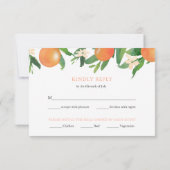 Clementines Sinaasappels Citrus Zwart Eetopties RSVP Kaartje (Achterkant)