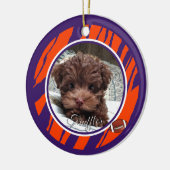 Clemson Dog Fan Customizable Keramisch Ornament (Links)