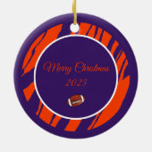 Clemson Dog Fan Customizable Keramisch Ornament (Achterkant)