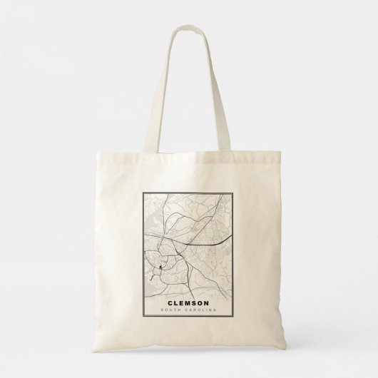 Clemson Kaart Tote Bag (Achterkant)