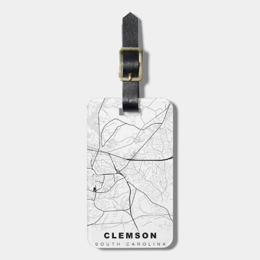 Clemson Map Bagagelabel (Voorkant verticaal)