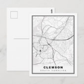 Clemson Map Briefkaart (Voorkant / Achterkant)