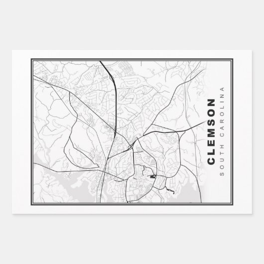Clemson Map Inpakpapier Vel (Voorkant)