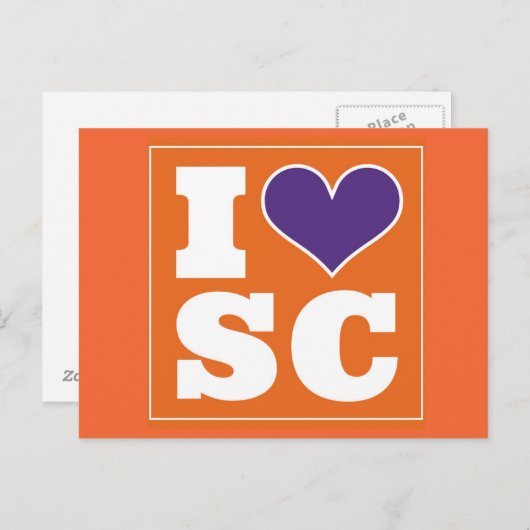 Clemson (SC) Uitnodiging voor achterklep (Voorkant / Achterkant)