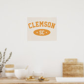 Clemson, SC Vintage Athletic-Style Poster Print (Keuken)