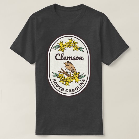 Clemson South Carolina Wren SC Toeristische souven T-shirt (Design voorkant)