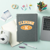 Clemson Vintage Varsity Stijl Typografie Sticker (iPad Cover)