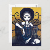 "Cleo" Briefkaart Egyptian Cobra Feary Goddess (Voorkant / Achterkant)