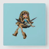 Cleo Clock Vierkante Klok (Voorkant)