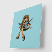 Cleo Clock Vierkante Klok (Hoek)