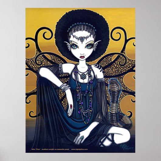 Cleo Egyptian Cobra Fearie Goddess Poster (Voorkant)