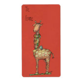 Cleo Giraffe cadeau label (Voorkant)
