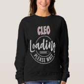 Cleo Loading Custom Gepersonaliseerd Baby shower F Trui (Voorkant)