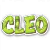 Cleo Name Kiwi Design Aufkleber Sticker (Voorkant)