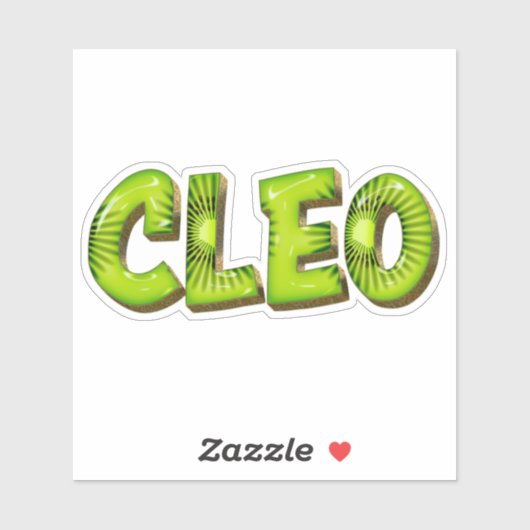 Cleo Name Kiwi Design Aufkleber Sticker (Vel)