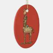 Cleo Red en groene omkeerbare versiering Keramisch Ornament (Rechts)