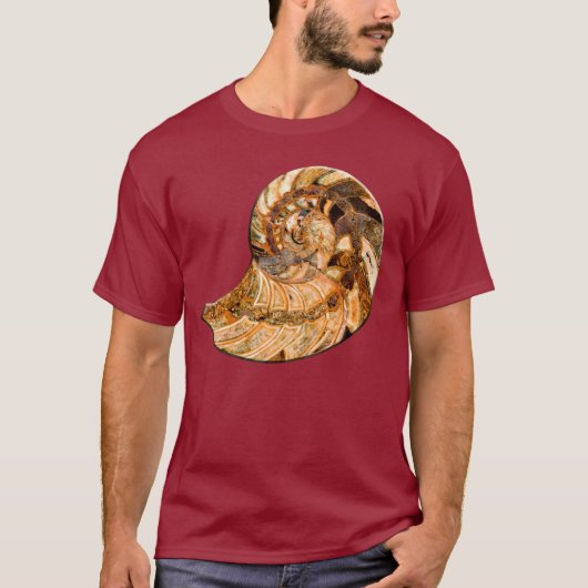 Cleoniceras Cleon Ammonite Fossil T-shirt (Voorkant)