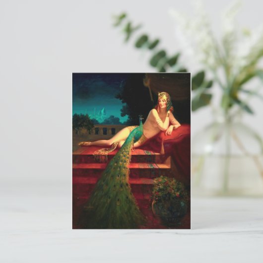 Cleopatra Art Deco Fantasy Art Briefkaart (Staand voorkant)