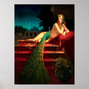 Cleopatra  Art Deco Fantasy Art Poster