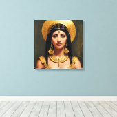 Cleopatra Egyptische farao Queen Art Canvas Afdruk (Insitu (Houten vloer))