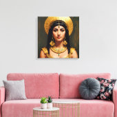 Cleopatra Egyptische farao Queen Art Canvas Afdruk (Insitu (Woonkamer))