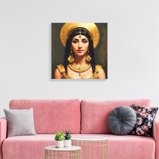 Cleopatra Egyptische farao Queen Art Canvas Afdruk (Insitu (Woonkamer))