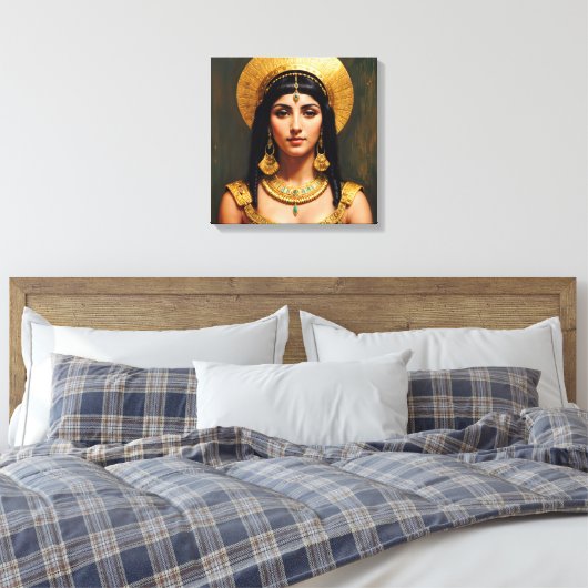 Cleopatra Egyptische farao Queen Art Canvas Afdruk (Insitu (Slaapkamer))