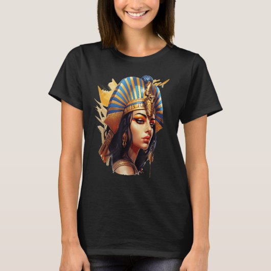 Cleopatra Egyptische koningin Godin van het Oude E T-shirt (Voorkant)