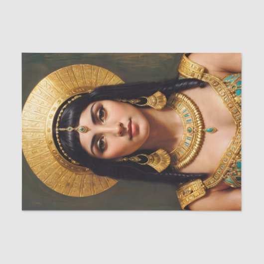 Cleopatra Egyptische koningin portret Tissuepapier (Voorkant)