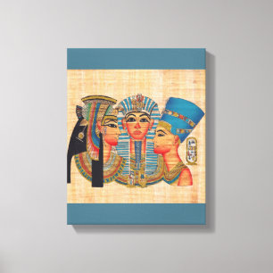 CLEOPATRA Egyptische Koningin Vintage Stijl Kunstw Canvas Afdruk