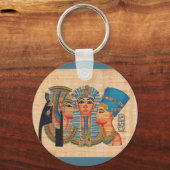 CLEOPATRA Egyptische Koningin Vintage Stijl Kunstw Sleutelhanger (Voorkant)
