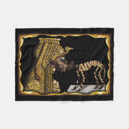 Cleopatra Egyptische mummie, Halloween kat mummie Fleece Deken