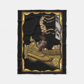 Cleopatra Egyptische mummie, Halloween kat mummie Fleece Deken (Voorkant)