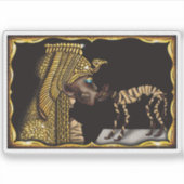 Cleopatra Egyptische mummie, Halloween kat mummie Sticker (Voorkant)