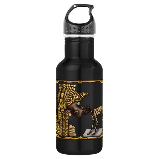 Cleopatra Egyptische mummie, Halloween kat mummie Waterfles (Voorkant)