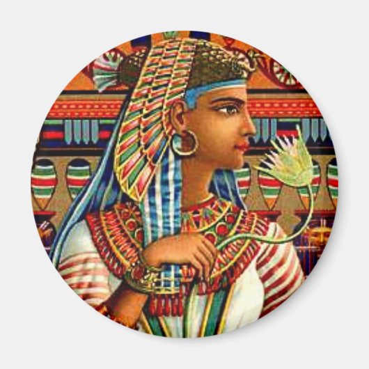  Cleopatra Egyptische Revival Art Design Magneet (Voorkant)