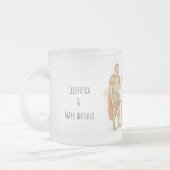 Cleopatra en Marcus Antonius in Tarsos Matglas Koffiemok (Links)