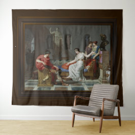 Cleopatra en Octavian door Louis Gauffier Wandkleed