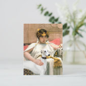 Cleopatra en witte Whippet Briefkaart (Staand voorkant)