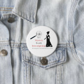 Cleopatra Fox Mysteries Pin Button Badge (In situ)