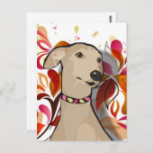 Cleopatra het Grafische Portret Greyhound Briefkaart (Voorkant / Achterkant)