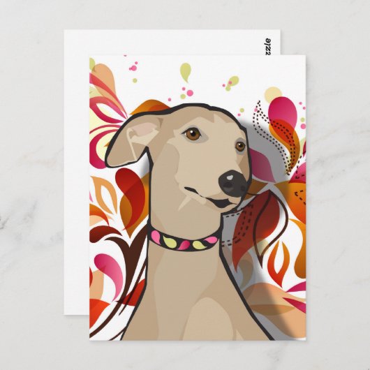 Cleopatra het Grafische Portret Greyhound Briefkaart (Voorkant / Achterkant)