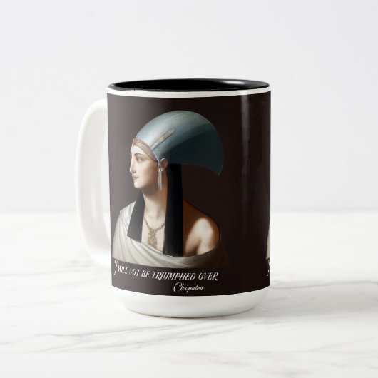 Cleopatra, "Ik zal niet worden overwonnen," Mok (Voorkant links)