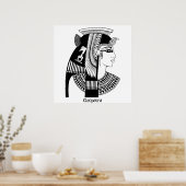Cleopatra illustratie poster (Keuken)
