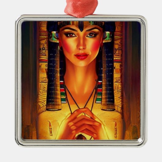 Cleopatra Kerstversiering Metalen Ornament (Voorkant)