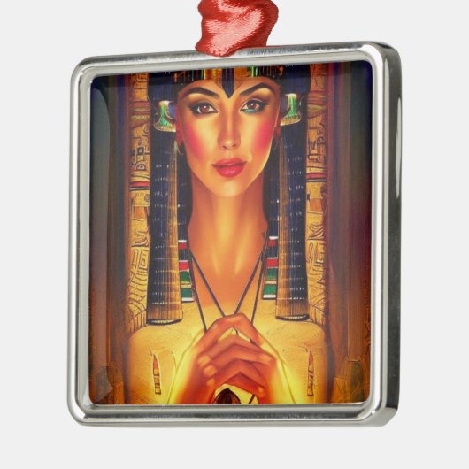 Cleopatra Kerstversiering Metalen Ornament (Links)