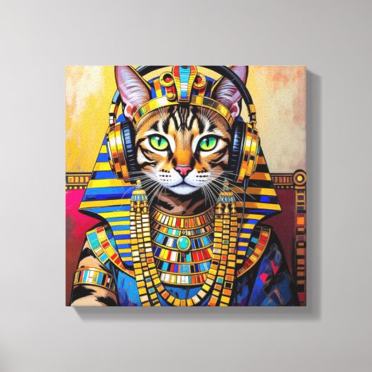 CLEOPATRA KONINGIN VAN DE NIJL-BENGAL KAT 2 CANVAS AFDRUK (Voorkant)