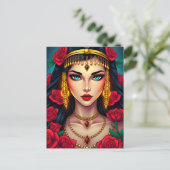 Cleopatra Koningin van Egypte in luxe pracht Briefkaart (Staand voorkant)