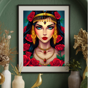 Cleopatra Koningin van Egypte in luxe pracht Poster