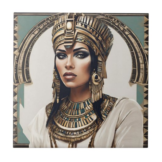 Cleopatra - Koningin van Egypte Tegeltje (Voorkant)